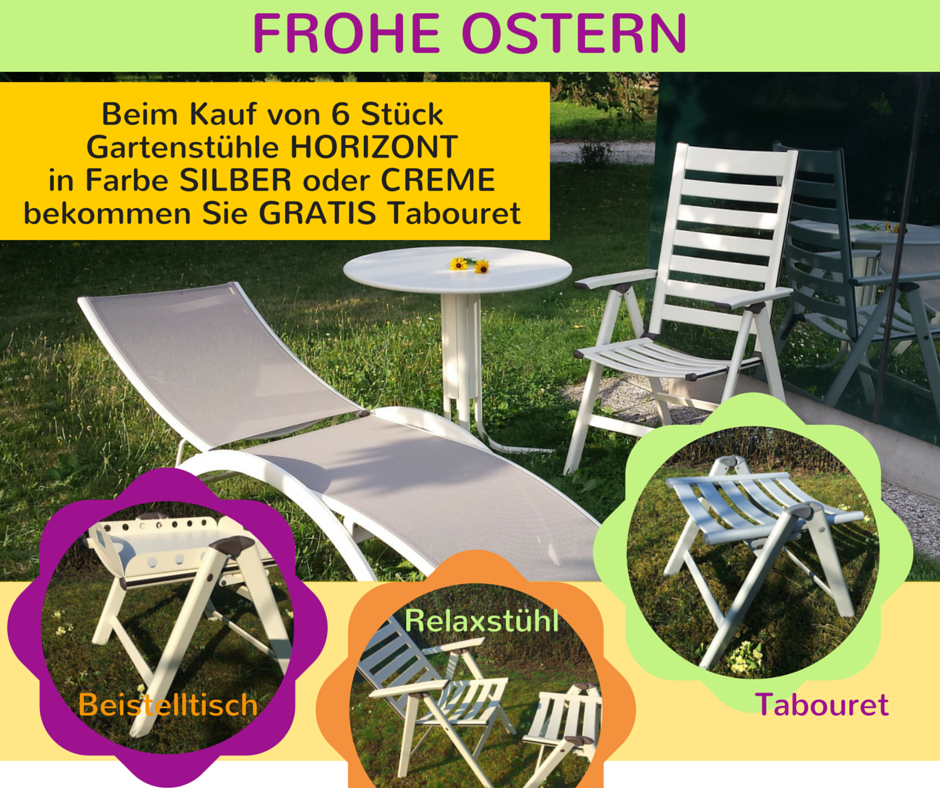 Velikonočna AKCIJA - vrtni stol za noge gratis